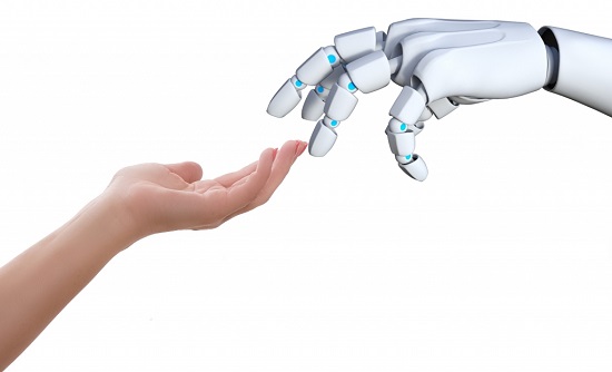 Handshake between man and machine