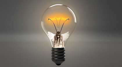 A new idea lights up like a lightbulb