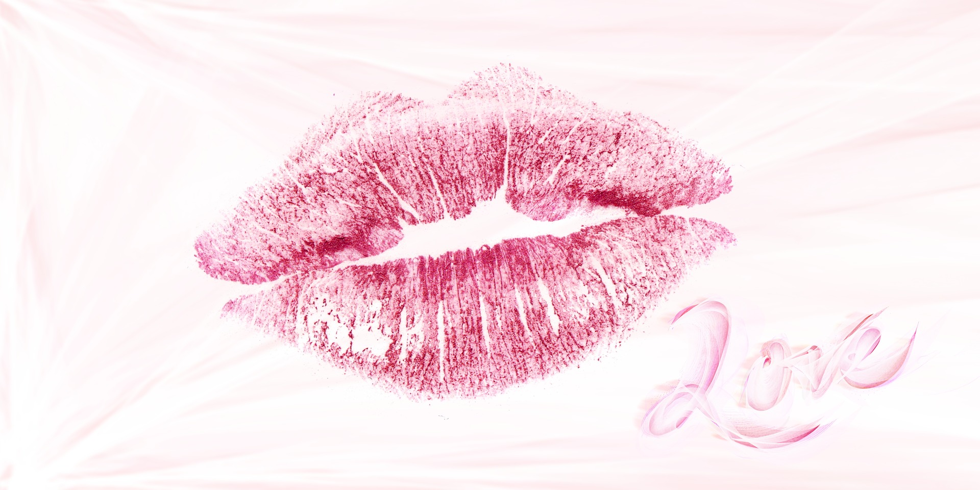 Lippenstiftabdruck nach einem Kuss